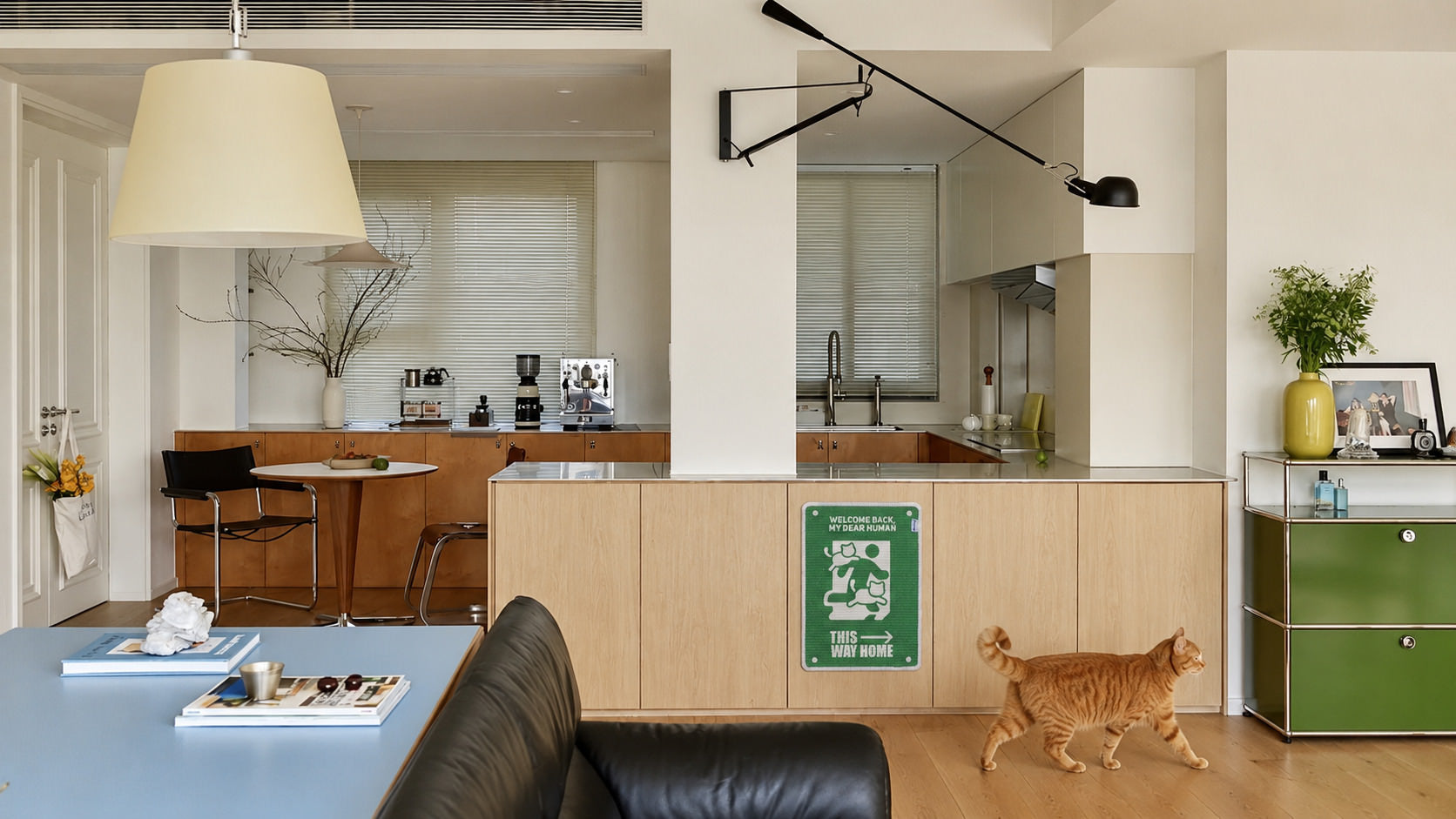 Sisal cat scratcher in a home setting